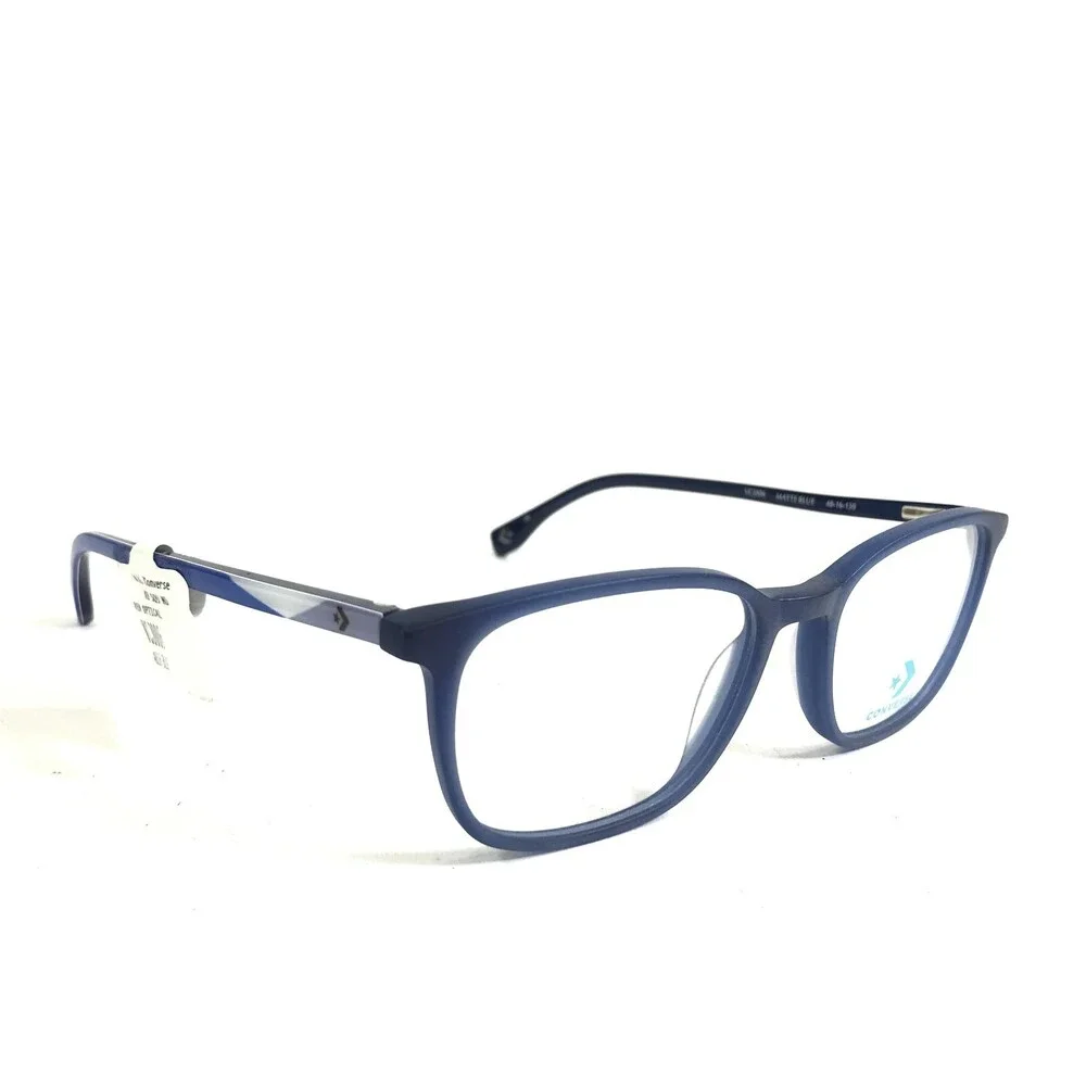 Converse Kids Eyeglasses Frames VCJ006 MATTE BLUE Square Full Rim 48-16-130